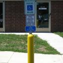 Signs in Bollards with Plastic Covers
